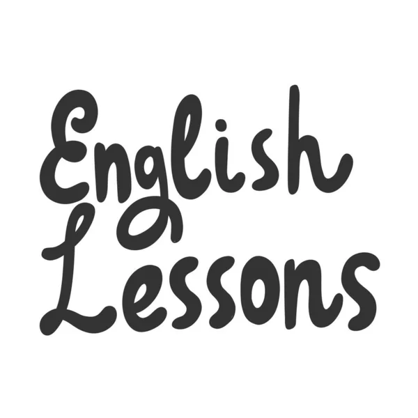 Уроки англійської. Пристрасть до контенту соціальних медіа. Векторний малюнок.. — стоковий вектор