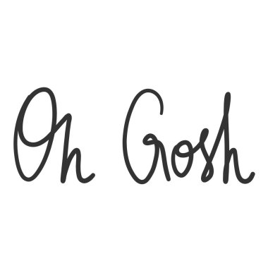 Aman Tanrım. Çizgi film harfleriyle çizilmiş illüstrasyon etiketi. Çıkartma, video blog kapağı, sosyal medya mesajı, hediye arabası, gömlek baskısı tasarımı kadar iyi..