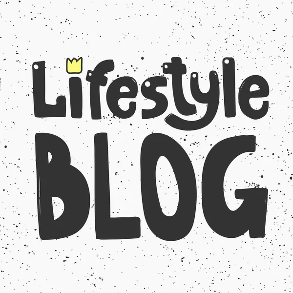 Lifestyle blog. Αυτοκόλλητο για περιεχόμενο μέσων κοινωνικής δικτύωσης. Σχεδιασμός εικονογράφησης διανύσματος στο χέρι. — Διανυσματικό Αρχείο