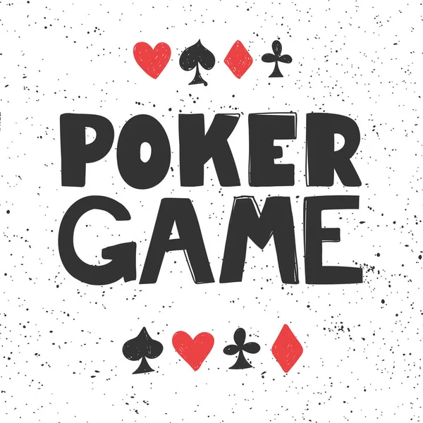 Poker game. Sticker for social media content. Vector hand drawn illustration design. — Stock Vector
