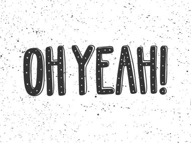 Evet, öyle. Sosyal medya içeriği etiketi. Vektör el çizimi illüstrasyon tasarımı. 