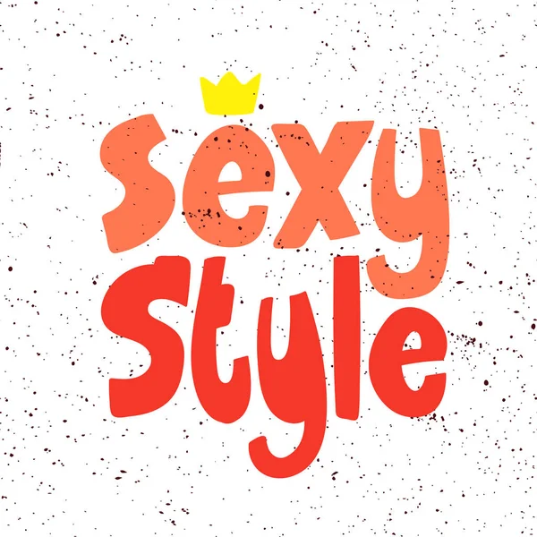 Stile sexy. Adesivo per i contenuti dei social media. disegno illustrazione disegnato a mano vettoriale . — Vettoriale Stock