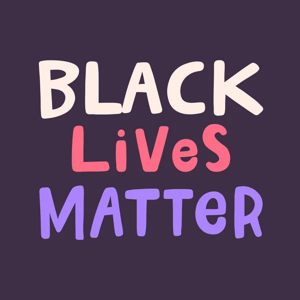 BLM. 2020 년 기준으로 흑인의 삶은 중요하다. 소셜 미디어 콘텐츠 포스트 반 인종 차별 현수막. — 스톡 벡터
