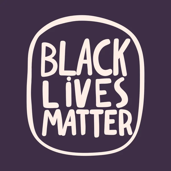 BLM. Black lives matter 2020 sticker. Social media content post banner anti racism. — Stock Vector