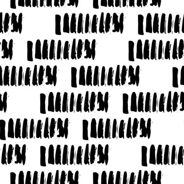 Geometrik fırça darbeleri elementleri ile vektörsüz desen. Memphis geometrik anahatları modern moda. 