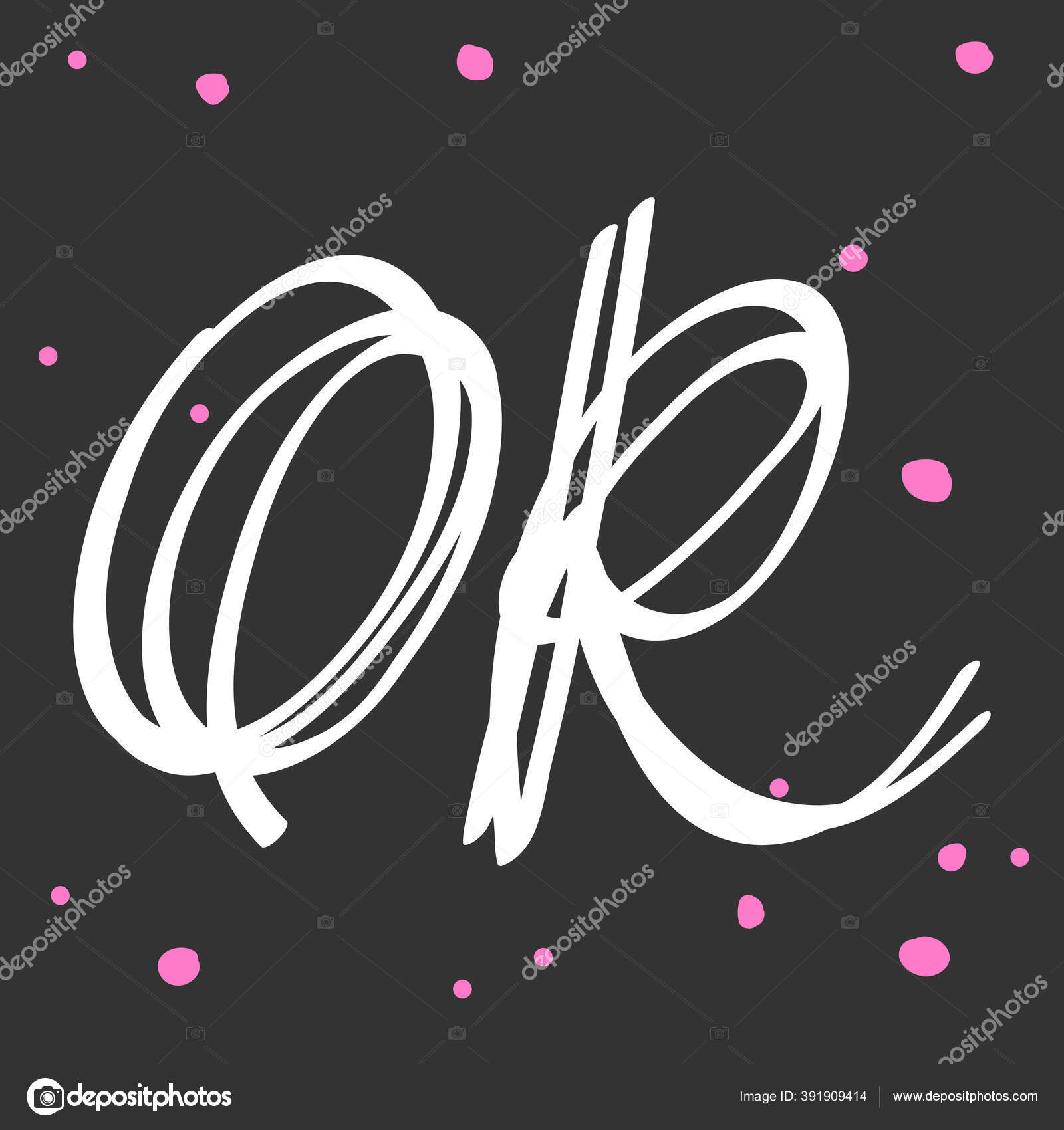 Bon, d'accord. Sticker pour le contenu des médias sociaux. illustration