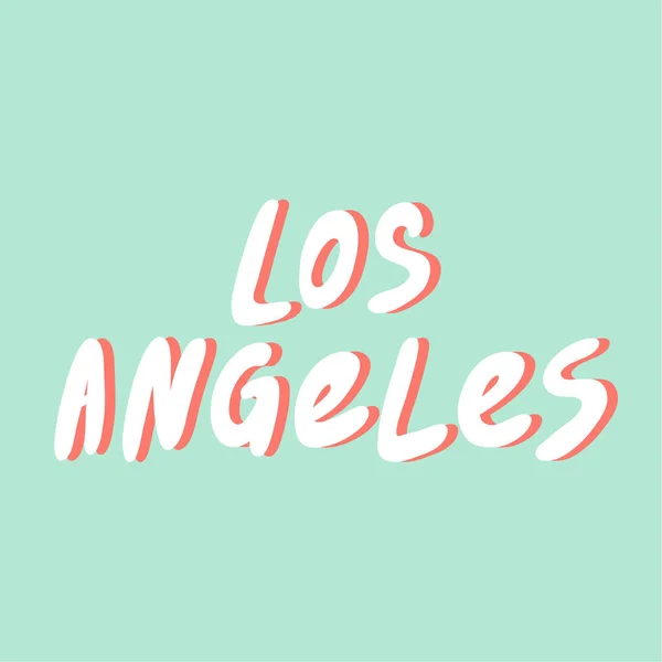 Los Angeles. Sticker für Social-Media-Inhalte. Vektor handgezeichnete Illustration Design. — Stockvektor