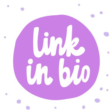 Biyolojik bağlantı. Sosyal medya içeriği etiketi. Vektör el çizimi illüstrasyon tasarımı. 