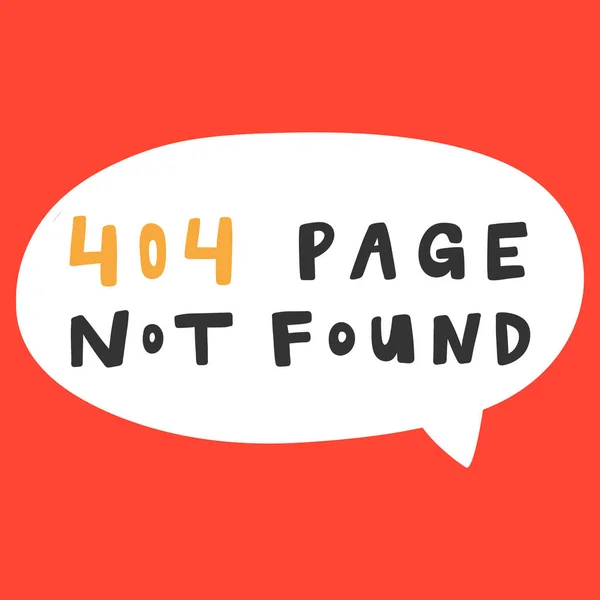 404 page introuvable. Sticker pour le contenu des médias sociaux. illustration vectorielle dessinée à la main. — Image vectorielle