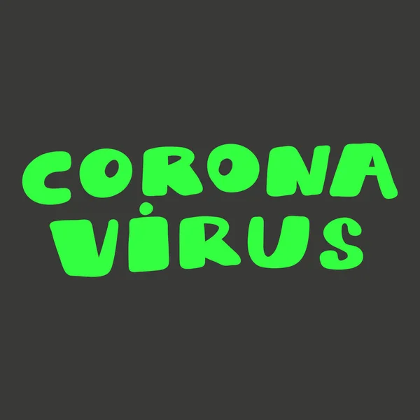 Het Corona Virus. Covid-19. Sticker voor social media content. Vector hand getekend illustratie ontwerp. — Stockvector