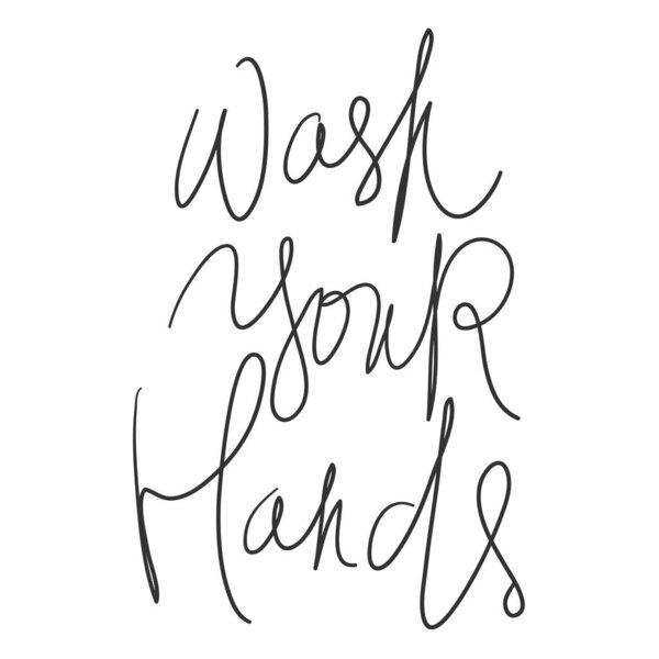 Пожалуйста, вымой руки. Ковид-19. Наклейка на содержание социальных сетей. Векторный рисунок
. 