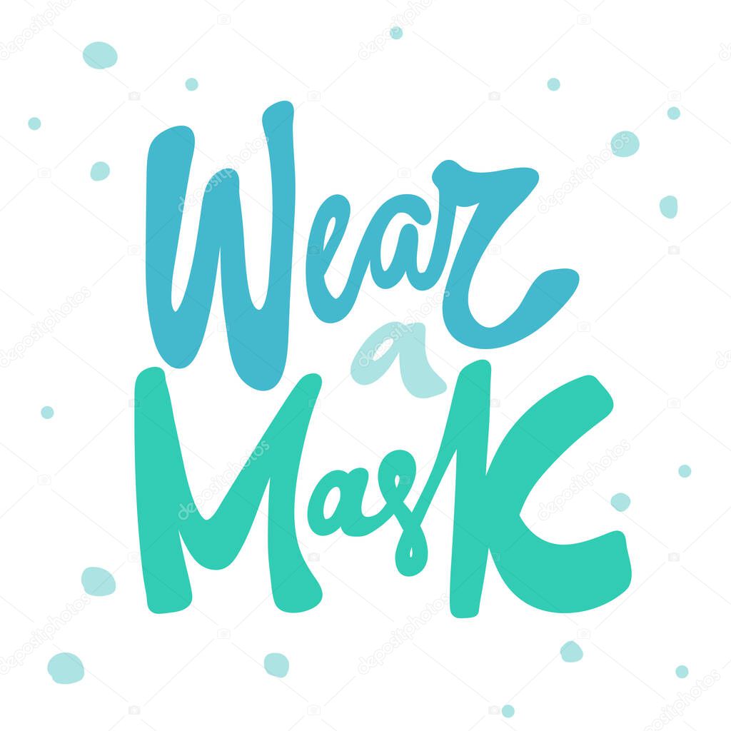 Covid-19. Sticker for social media content. Vector hand drawn illustration design. Vector illustration