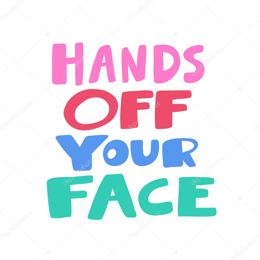 Covid-19. Sticker for social media content. Vector hand drawn illustration design. Vector illustration
