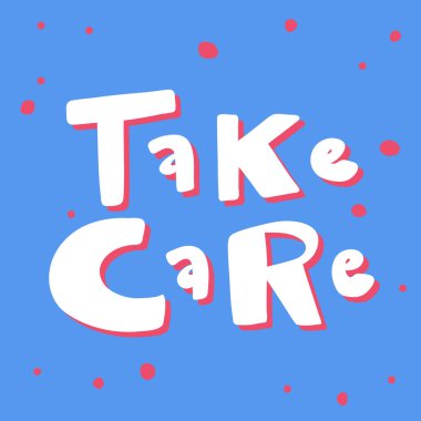 Kendine iyi bak. Sosyal medya içeriği etiketi. Vektör el çizimi illüstrasyon tasarımı. 