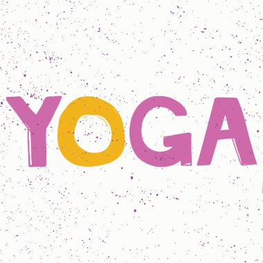 Yoga. Sosyal medya içeriği etiketi. Vektör el çizimi illüstrasyon tasarımı. 