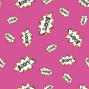 Bum! Parmak izi tasarımı için geçmişe dönük desen. Çizgi film vektör çizimi. Romantik dikişsiz doku tasarımı. El çizimi harf vektör illüstrasyonuName.