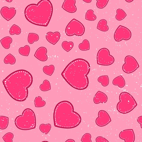 Vector hart naadloos patroon voor bruiloft, verjaardag of Valentijnsdag. Goed om in te pakken, poster, achtergrond. — Stockvector