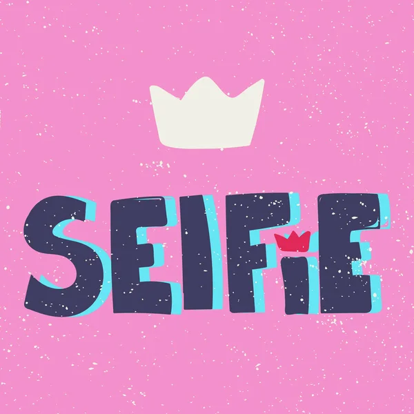 Selfie. Sticker pour le contenu des médias sociaux. illustration vectorielle dessinée à la main. — Image vectorielle