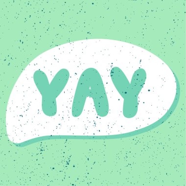 Yaşa! Sosyal medya içeriği etiketi. Vektör el çizimi illüstrasyon tasarımı. 