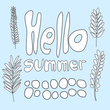 Merhaba yaz. Parmak izi tasarımı için Retro tasarım şablonu. Hoş geldin parti posteri tipografisi. Vektör logo şablonu. Doku arkaplanı.