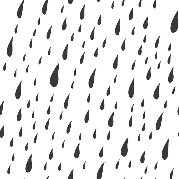 Padrão sem costura abstrato com gotas de chuva pinceladas. Bela textura moderna com elementos pintados caóticos. Fundo monocromático para o seu projeto . —  Vetores de Stock