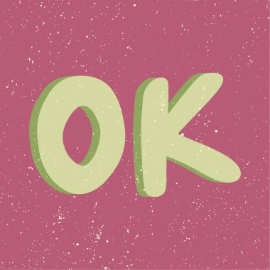 - Tamam. Çizgi film illüstrasyon moda tabiri. Sevimli Moda Tasarım Yazıtipi. Vintage vektör el çizimi çizimi. Vektör logo simgesi.