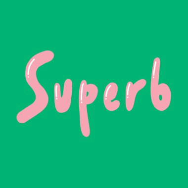 Şahane. Kaligrafik tasarım düz tasarım öğeleri içeren bir pankart şablonu. Kapaklar, afişler, el ilanları ve posterler için geçmişe dönük sanat eserleri. Eps vektör illüstrasyonu