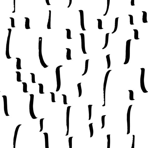 Monochromer kalligrafischer Pinsel nahtlos, großartiges Design für jeden Zweck. Isoliertes Vektorzeichensymbol. Handgemaltes Gestaltungselement. Handgeschriebene Pinselschrift. Vektor nahtlose Muster. Tintenspritzer. — Stockvektor