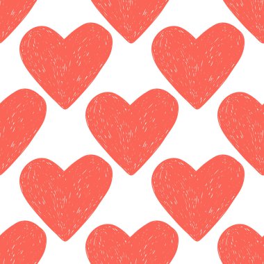 Elle çizilmiş kalpler. Bağbozumu tarzında soyut, pürüzsüz desen. Sanatsal duvar kağıdı soyut arkaplan. Modern grafik ögesi