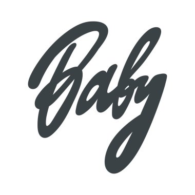 - Bebeğim. Vektör el çizimi kaligrafik tasarım posteri. Duvar sanatı, gömlek baskısı tasarımı, web afişi, video kapağı ve diğer şeyler için iyidir.