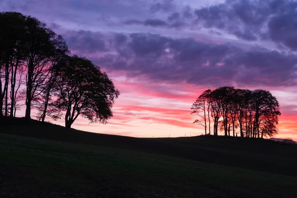 Sunset in the mountains and beautiful sky.