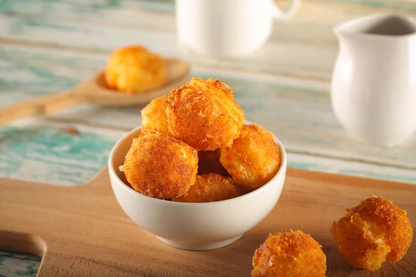 cheese ball snack fried in oil