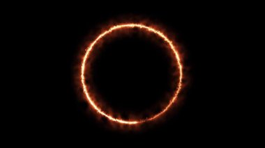 Parlak parçacık kıvılcımlar oluşturarak dönen sihirli bir ateş geçidi oluşturur, dönen havai fişekler ve parlayan kıvılcımlar dairesel hareket eder.