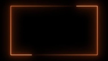 Parlak dikdörtgen çizgileri olan soyut parlak neon çerçeve geleceksel bir lazer yol etkisi yaratıyor. Modern web arkaplanı, dijital tasarım ve bilim kurgu görselleri için mükemmel..
