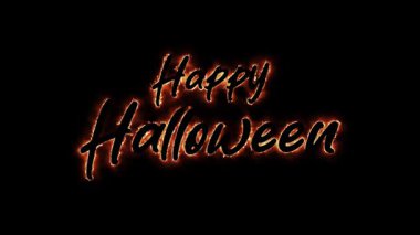 Ateşli, parlayan Cadılar Bayramı animasyon efektleri, Cadılar Bayramı tebrikleri, ürkütücü tanıtımlar ve bayram kutlamaları için mükemmel..