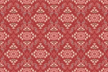 Afrika boho desenli desenli desenli Ikat desenli işlemeli motifler. Etnik faks çiçekli Hint deseni Ikat desenli Etnik desen. Sınır Hindistanı çiçekli Aztek nakış desenleri..