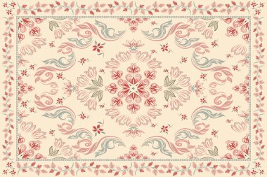 Afrika boho desenli desenli desenli Ikat desenli işlemeli motifler. Etnik faks çiçekli Hint deseni Ikat desenli Etnik desen. Sınır Hindistanı çiçekli Aztek nakış desenleri..