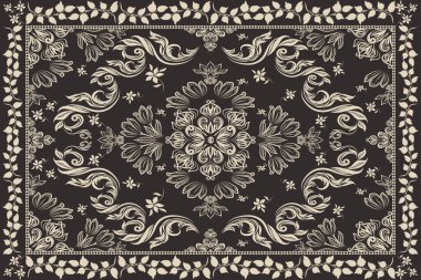 Afrika boho desenli desenli desenli Ikat desenli işlemeli motifler. Etnik faks çiçekli Hint deseni Ikat desenli Etnik desen. Sınır Hindistanı çiçekli Aztek nakış desenleri..