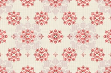 Afrika boho desenli desenli desenli Ikat desenli işlemeli motifler. Etnik faks çiçekli Hint deseni Ikat desenli Etnik desen. Sınır Hindistanı çiçekli Aztek nakış desenleri..