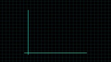 Kurumsal sunumlar için Cyan bar grafik animasyonu ile dijital finans veri görselleştirmesi. Canlandırılmış cyan çubuk grafik grafiği 4k ultra hd içinde veri büyümesini ve iş başarısını gösteriyor.