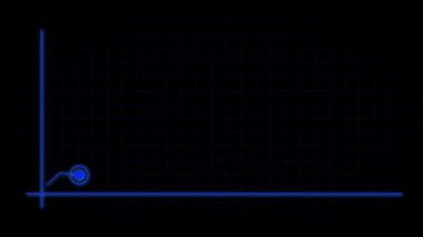 Canlandırılmış mavi neon iş büyüme grafiği finansal piyasa ilerlemesi ekonomik yenilik. Soyut mavi neon büyüme grafiği animasyon işi başarısı finansal piyasa ilerlemesi.