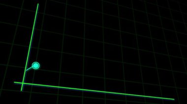 Neon grafik animasyon teknolojisi iş dünyası dijital pazarlama büyüme sunumunu finanse ediyor. Soyut neon grafik animasyonu büyüyen grafik verileri ticari finans ilerlemesine işaret ediyor.