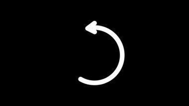 Soyut arkaplan animasyonu. Ekranları, geçişleri ve UI UX tasarımını yüklemek için mükemmel. Animasyon dairesel ok döngüsü. Parlak beyaz neon efektli kusursuz hareket grafiği.