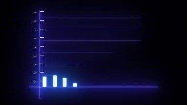Dijital gelecek neon mavisi grafik çizelgesi yenilik yatırım yatırım finansmanı. İş finansmanı neon mavi grafik büyümesi yükselen istatistik eğilimi finans piyasası raporu.