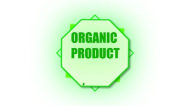 Canlı yeşil yaprak logosu. Taze ürünler ve sağlıklı yiyecekler, doğal malzeme pazarlaması. Organik ürün yeşil yaprak logosu animasyonu. Sürdürülebilir büyüme için çevre dostu marka.