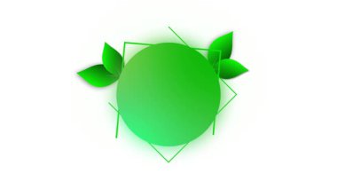 Animasyon paleo diyet rozeti. Sağlıklı yaşam tarzı ve organik gıda görselleri ile beslenme promosyonu. Yeşil yapraklar paleo hareketi grafiği. Doğal ve taze gıda pazarlama için zayıflama diyet planı.