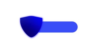 Onaylanmış fok animasyonu. Güvenilir ve güvenilir Mavi Kalkan rozet ikonu. Fok animasyonu markası. Şirket kimlik koruma amblemi.