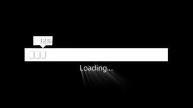 Hareket grafikleri ilerleme çubuğu. UX UI teknoloji elementi. Dijital yükleme çubuğu animasyonu. Temiz kullanıcı deneyimi tasarımı.