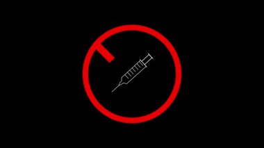 Kırmızı daire. İğne yok. Animasyon yok. Güvenlik uyarıları, tehlike önleme ve yayın kalitesinde dijital görseller için kullanılan temiz sağlık grafiği.