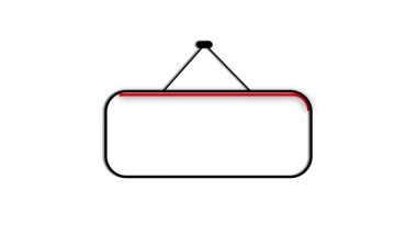 Profesyonel hareket grafiği kırmızı önemli işareti döngüde asılı. Alarm uyarıları, yayın kalitesi pazarlaması ve sosyal medya promosyonları için kullanılır..